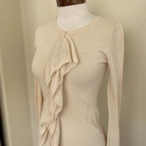 Autumn Cashmere 110% cashmere XS cream L/S sweater
